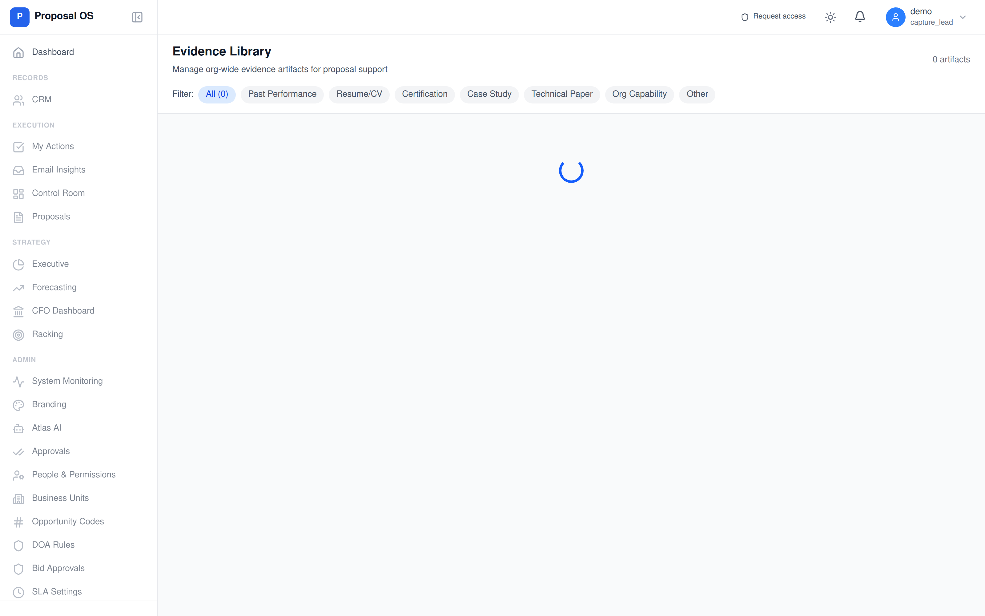 ProposalOS evidence library — compliance documents organized by control family